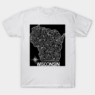 Wisconsin Map T-Shirt